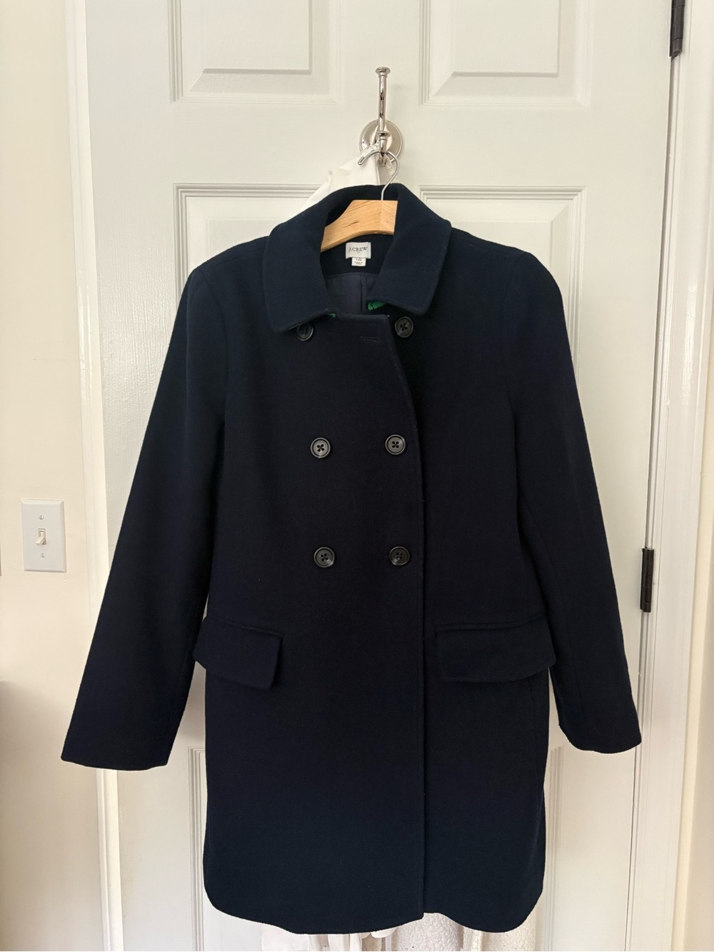 J. Crew Factory Navy Double-Breasted Pea Coat